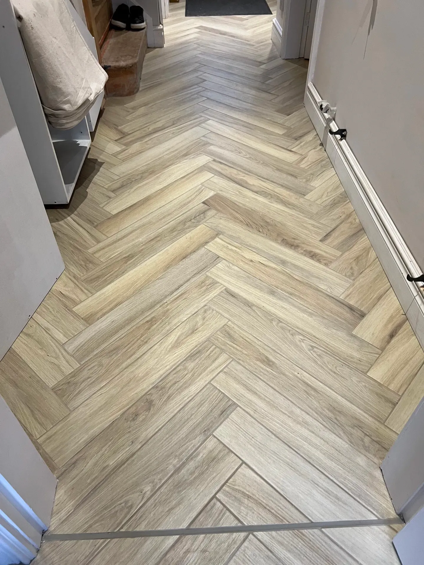 Bespoke fitted joinery with painted timber detailing made for a Derbyshire home